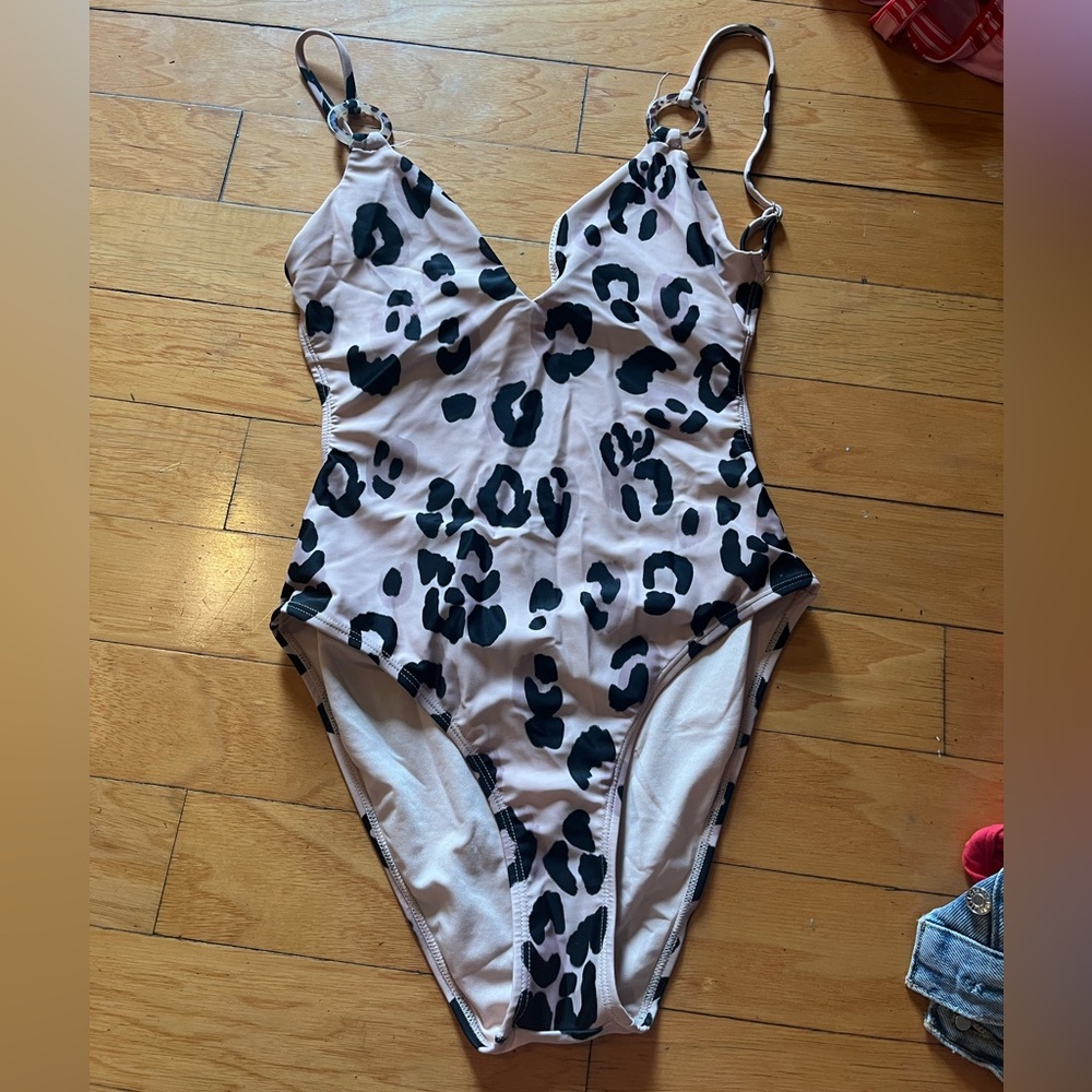 Animal print one piece swimsuit